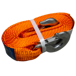 OUTLET Abschleppseil mit Haken UNITRAILER Abschleppgurt 4,5 m/50 mm/5 t orange