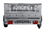 Leichter Anhänger 264x150 UNITRAILER GARDEN 265/2 KIPP mit Gitterwänden, H-0-Rahmen und grauer Plane