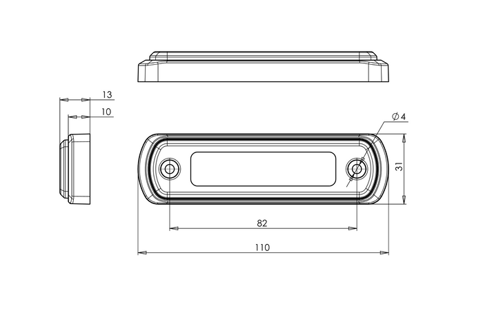 WAŚ W189 1338 LED-Positionsleuchte universell