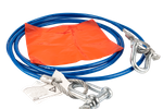 Abschleppseil mit Schäkel LAMPA Stahlseil 3,5m/6mm/3t blau