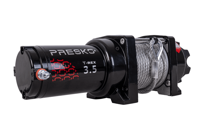 Elektrische Seilwinde für PRESKO T-REX 3.5 12V 1590kg Anhänger mit 12m Stahlseil
