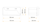 DAKEN 82203 BLACKIT Werkzeugkasten 750x300x355mm 50,6l