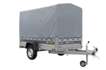 Ungebremster Anhänger 230x125 UNITRAILER FORCE 230 KIPP mit H-1100 Rahmen und grauer Hochplane