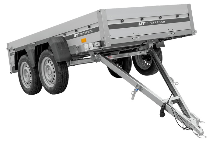 Zweiachsiger Anhänger mit Aluminiumseitenwänden 264x125 Unitrailer Garden 264/2 KIPP ALU