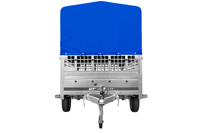 Einachsanhänger GARDEN TRAILER 264 KIPP mit Laubgitteraufsatz, Hochplane, Hochspriegel und Stützrad