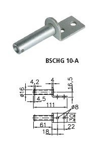 Seitenscharnier mit Griff WINTERHOFF BSCH 10-320+BSCHG 10-17-A komplette Anhängerseitenmontage
