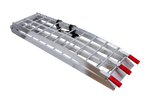 UNITRAILER ALR002 klappbare Auffahrrampe aus Aluminium für Anhänger, 221 cm, 340 kg, mit Gurt