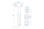 ProPlus 540050 Sicherheitsglashammer, Sicherheitsgurtmesser