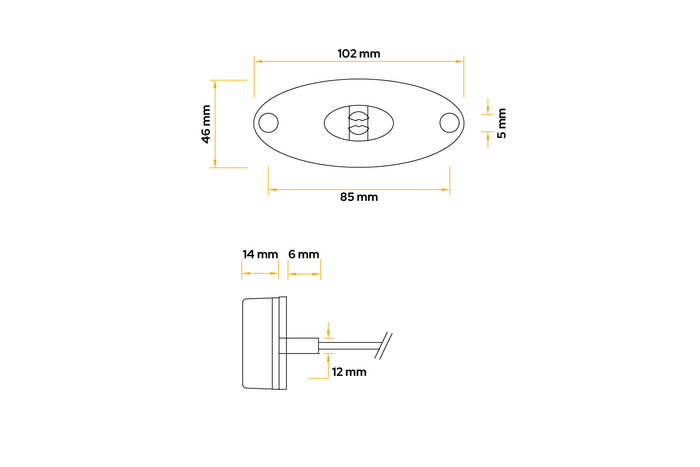 ASPÖCK FLATPOINT II LED Umrissleuchte, weiß, universal