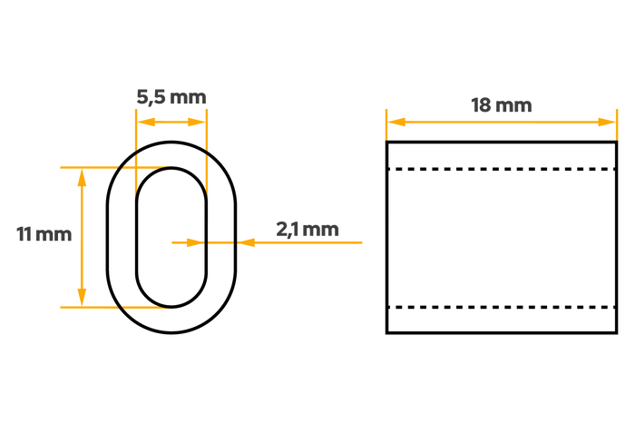 Seilpressklemme für DROMET ZLA.5-Seile, Hülse für 5-mm-Seile