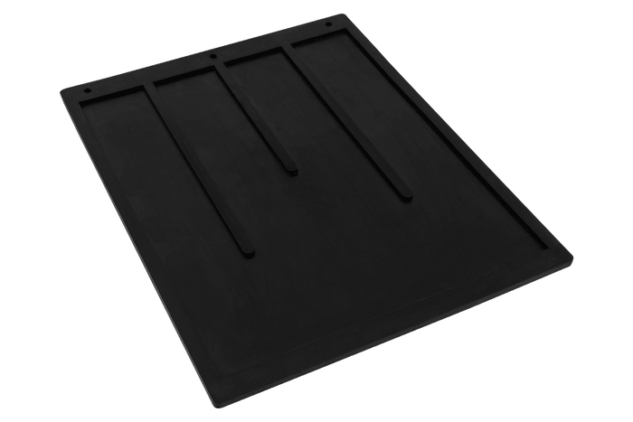Satz mit zwei UNITRAILER-Gummischmutzfängern, Kotflügelabdeckungen 310/390 mm