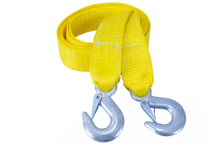 Abschleppseil mit Haken UNITRAILER Abschleppgurt 3m/50mm/3t gelb
