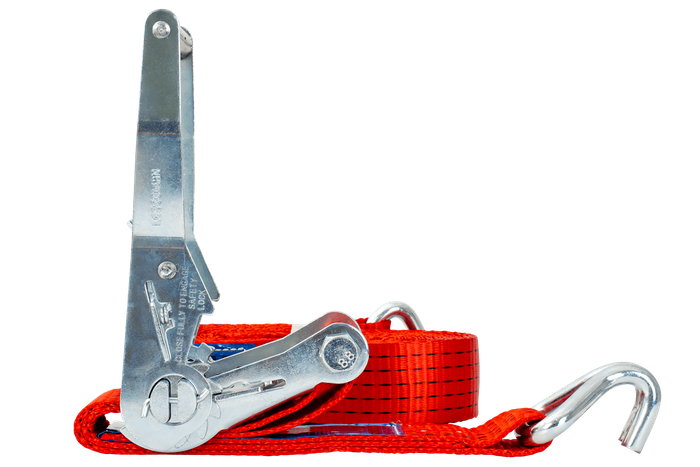 UNITRAILER 8 m/50 mm/5 t rotes Transportband mit Spannvorrichtung