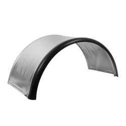 Doppelkotflügel für Anhänger 15-16" DOMAR DK7115 Radlauf 880/400 mm Metall mit Gummikante