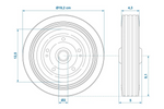 Ersatzrad für ProPlus 341540 Vollgummi-Stützrad 200x50mm