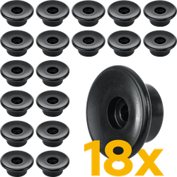 TULPLAST Anhängerseitenrollen zur Befestigung von Abdeckungen, Netzen und Planen, 18er-Set