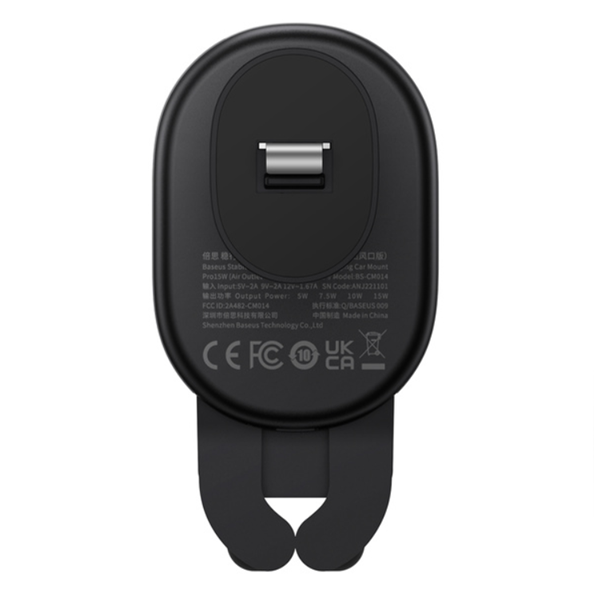 BASEUS Stabile Autohalterung mit Schwerkraftsystem und Qi 15W kabelloser Ladefunktion für die Lüftungsschlitze