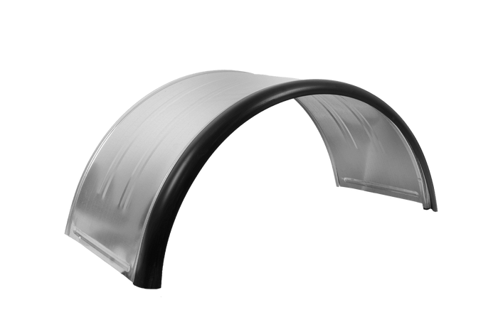 Doppelkotflügel für Anhänger 15-16" DOMAR DK7115 Radlauf 880/400 mm Metall mit Gummikante