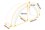 Kotflügel für Anhänger 19,5-22,5" DOMAR DK1675 Radlauf 1300/430mm