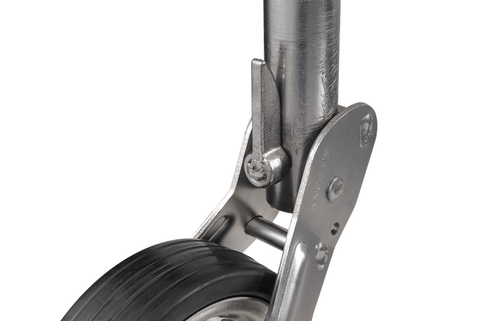 KNOTT ATK60 verstärktes Stützrad mit Griff 350 kg 60 mm 785–1020 mm