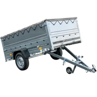 PKW-Anhänger auf Federn 230x125 UNITRAILER GARDEN 230/R KIPP mit BIS-Seiten, H-0-Rahmen und grauer Plane
