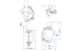 ProPlus 341213V01 Kugelkopfkupplung mit Doppelfunktion, 50 mm, 3500 kg