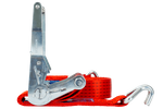 UNITRAILER 8 m/50 mm/5 t rotes Transportband mit Spannvorrichtung