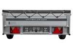 Autotransportanhänger mit Aluminiumseitenwänden 264x125 Unitrailer Garden 264 KIPP ALU mit H-0-Rahmen und grauer Plane