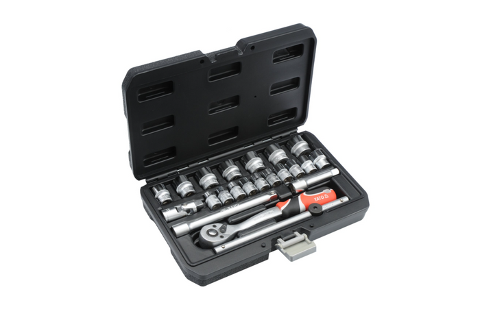 YATO YT-38561 3/8" STECKSCHLÜSSELSATZ 22-teilig.