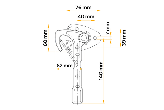 Rechter Seitenhaken WINTERHOFF WV 10-R Anhänger Seitenhakenverschluss
