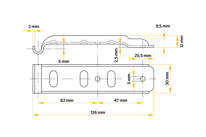 UNITRAILER Z-02/BVG 10-B Seitenkupplungshalter für Anhänger-Seitenkupplung