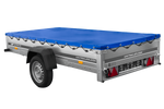 Riesiger Anhänger mit blauer Flachplane GARDEN TRAILER 264 KIPP [ohne Planenträger]