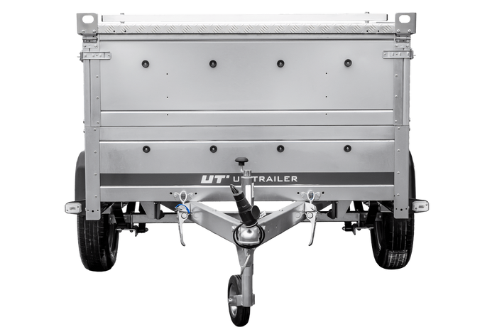 Leichtanhänger auf Federn 200x125 UNITRAILER GARDEN 201/R KIPP mit BIS-Seiten und Aluminiumabdeckung