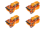 Satz aus vier UNITRAILER 8m/50mm/5t orangefarbenen Transportgurten mit Spanner