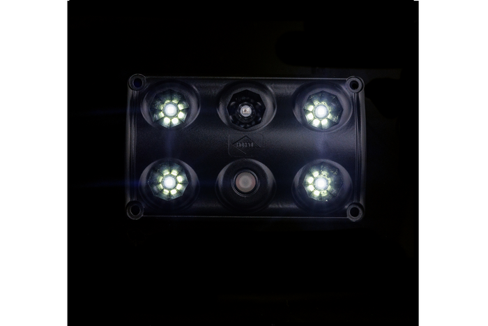 HORPOL LWD2157/CZ LED-Innenraumleuchte 900 lm schwarz mit Schalter und roter Diode