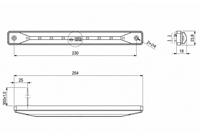 HORPOL LWD984 LED 200lm Innenraumleuchte für Autos