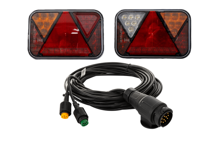 FRISTOM FT-270 LED-Rücklichter + MANTES 7m 13-PIN-Kabelbaum