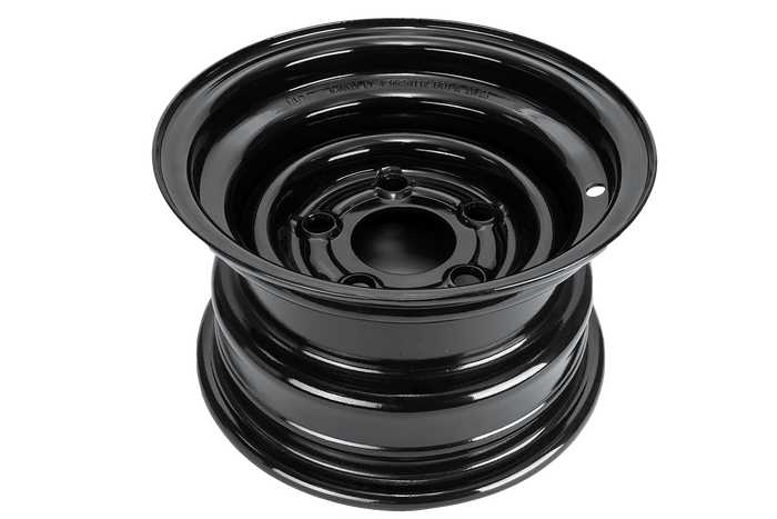 Stahlfelge für Anhänger UNITRAILER schwarz 6Jx10"H2 5x112 ET:-4