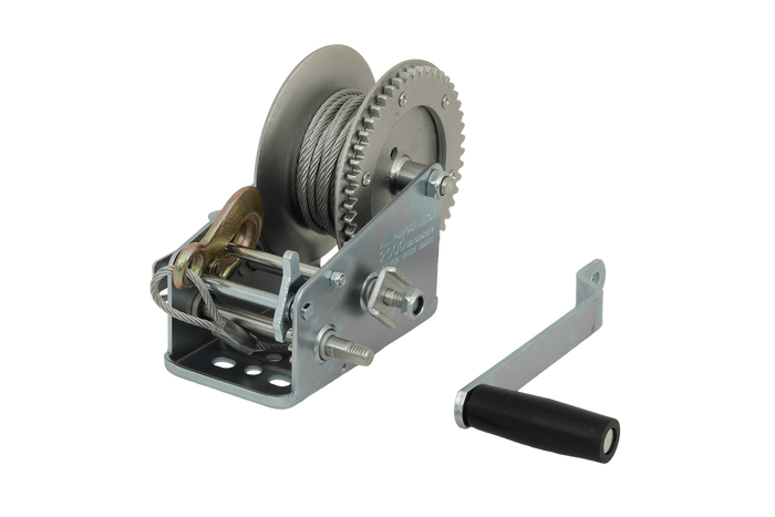 KNOTT 6X0017.008 Handwinde für 900-kg-Anhänger mit Stahlseil