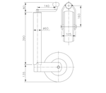 WINTERHOFF ST60-V-255SB Stützrad 400 kg 60 mm 525–755 mm