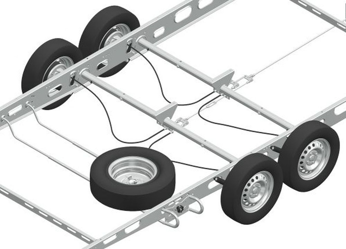 KNOTT Reserveradhalterung für Wohnwagen 1475-1850mm