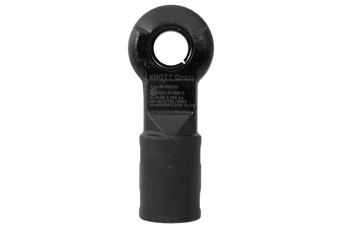 KNOTT KK6220S Ösenkupplung für 3500 kg Anhänger mit 60mm Rohrdeichsel