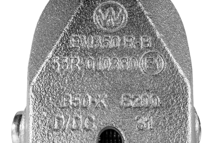 WINTERHOFF WW 350-RB-K1414 Kugelkupplung für 3500 kg Anhänger mit 50 mm Zugstange aus Gusseisen