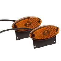 Aspöck Flatpoint II LED-Seitenmarkierungsleuchten, 2er-Set Markierungsleuchten mit Halter