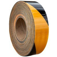 Selbstklebendes reflektierendes Klebeband - gelb-schwarz - 1 m