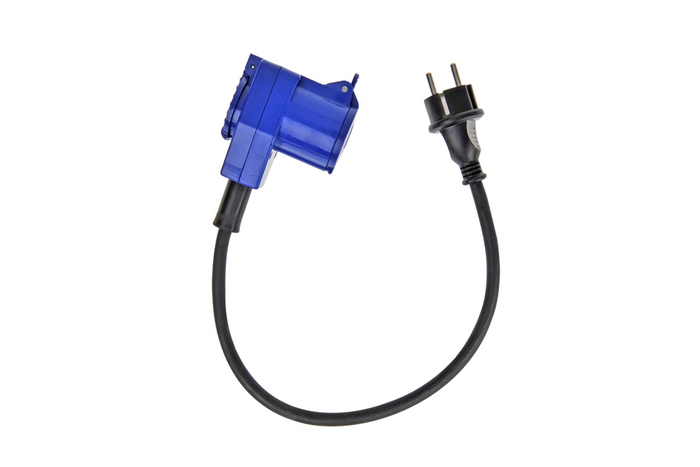 Adapter mit Schuko-Stecker für CEE-Winkelstecker + Schuko-Buchse, Proplus 373528 Kabel 40 cm