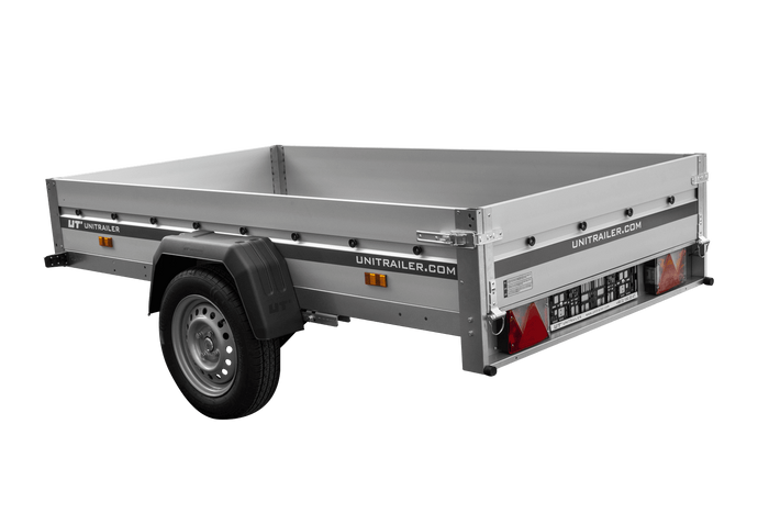 Autotransportanhänger auf Federn mit Aluminiumseitenwänden 230x125 Unitrailer Garden 230/R KIPP ALU