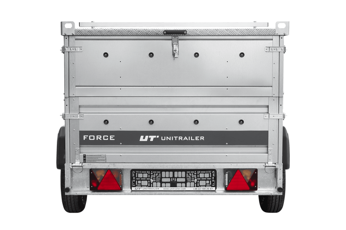 Autotransportanhänger 230x125 UNITRAILER FORCE 230 KIPP mit BIS-Seitenwänden und Aluminiumabdeckung