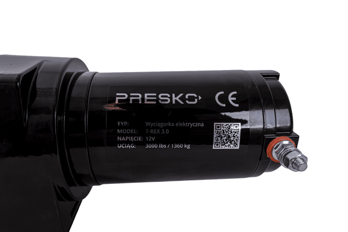 Elektrische Seilwinde für Anhänger PRESKO T-REX 3.0 12V 1360kg mit 11m Stahlseil