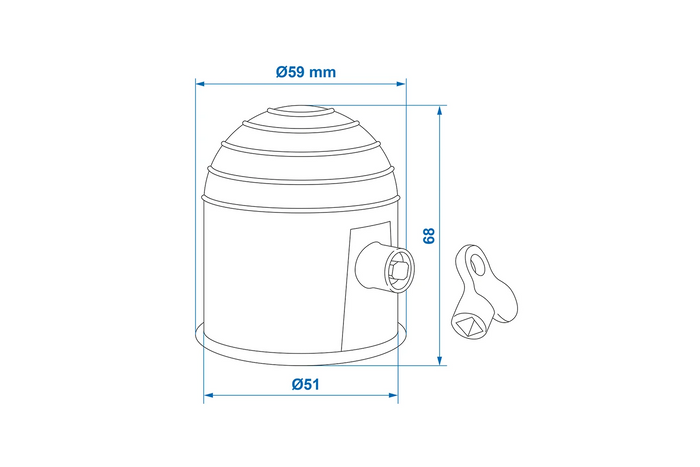 ProPlus 344162 Kugelkopfabdeckung für Anhängerkupplung, schwarz, mit Schloss